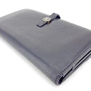 CHANEL Purse Black gold Women Authentic secondhand